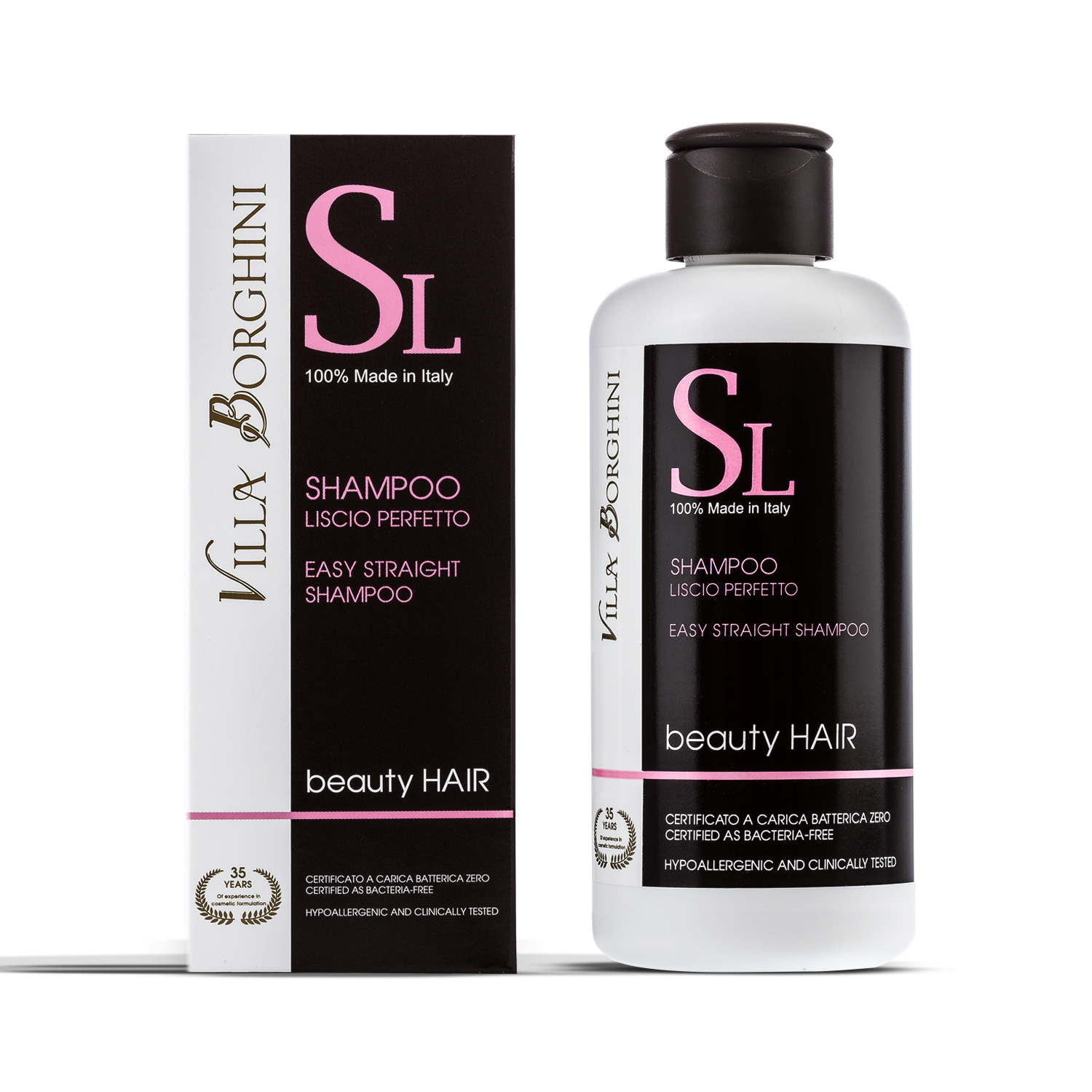 shampoo liscio perfetto, villa borghini shampoo